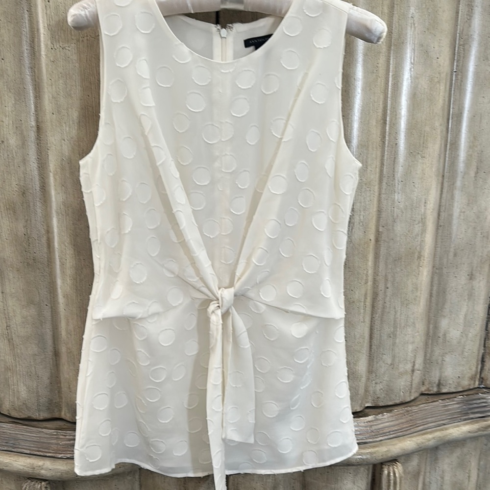 Ann Taylor Cream Blouse Elegant Top